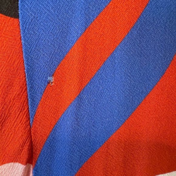 Rachel Pally Orange Print Crepe Short Sleeve Tie Back Maxi Dress in 3X - Picture 9 of 11